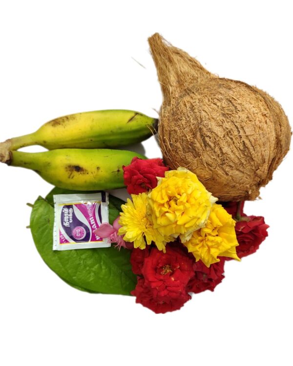 Pooja Set/coconut/beetle,nut/banana/flower/1 set